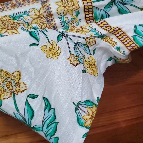 Draper James Floral Midi Dress - Yellow and Green - Picture 3 of 8